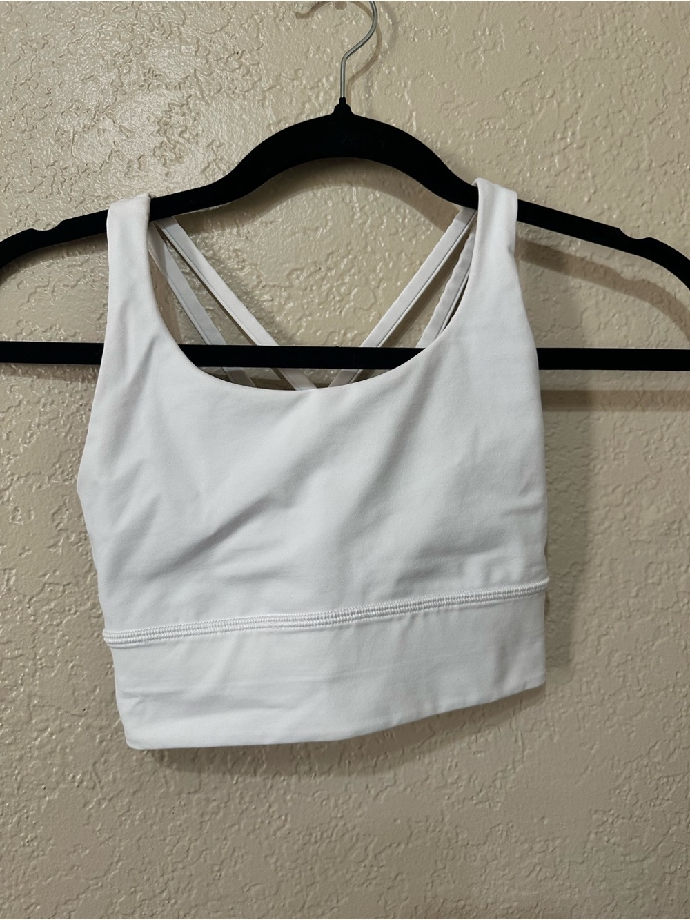 White Lululemon sports bra size 2
